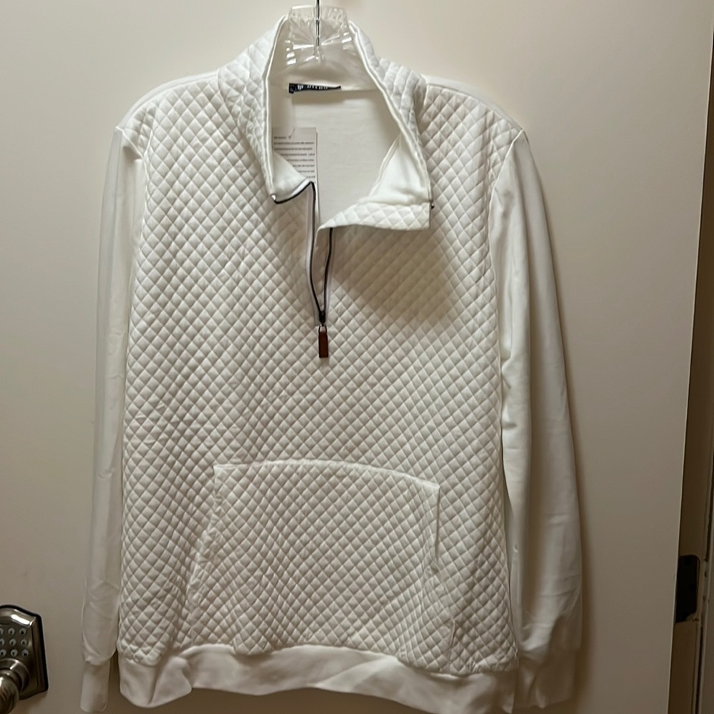 BTFBM white quilted jacket